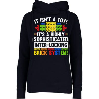Master Builder Bricks Blocks Play Toys Womens Funnel Neck Pullover Hood