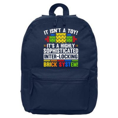 Master Builder Bricks Blocks Play Toys 16 in Basic Backpack