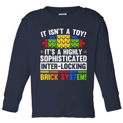 Master Builder Bricks Blocks Play Toys Toddler Long Sleeve Shirt