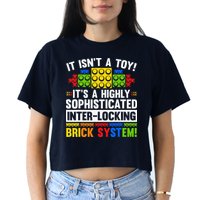 Master Builder Bricks Blocks Play Toys Crop Top