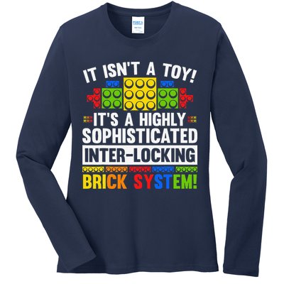 Master Builder Bricks Blocks Play Toys Ladies Long Sleeve Shirt