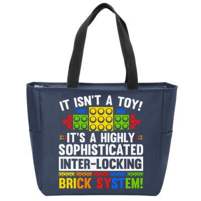 Master Builder Bricks Blocks Play Toys Zip Tote Bag