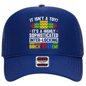 Master Builder Bricks Blocks Play Toys High Crown Mesh Back Trucker Hat