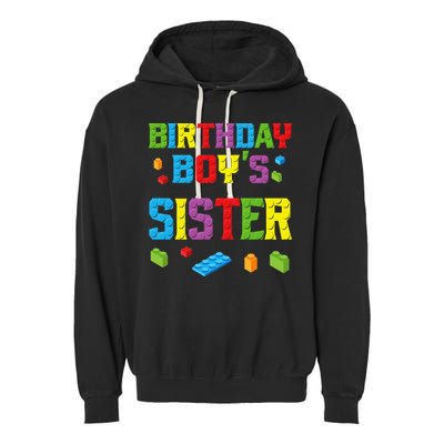 Master Builder Birthday Sister Building Bricks Blocks Garment-Dyed Fleece Hoodie