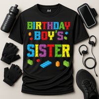 Master Builder Birthday Sister Building Bricks Blocks Performance Shirt