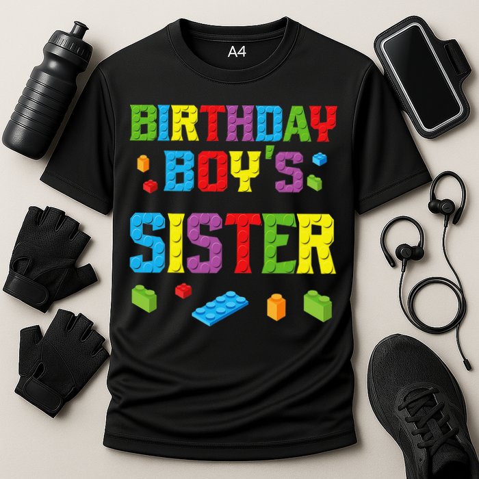 Master Builder Birthday Sister Building Bricks Blocks Performance Shirt