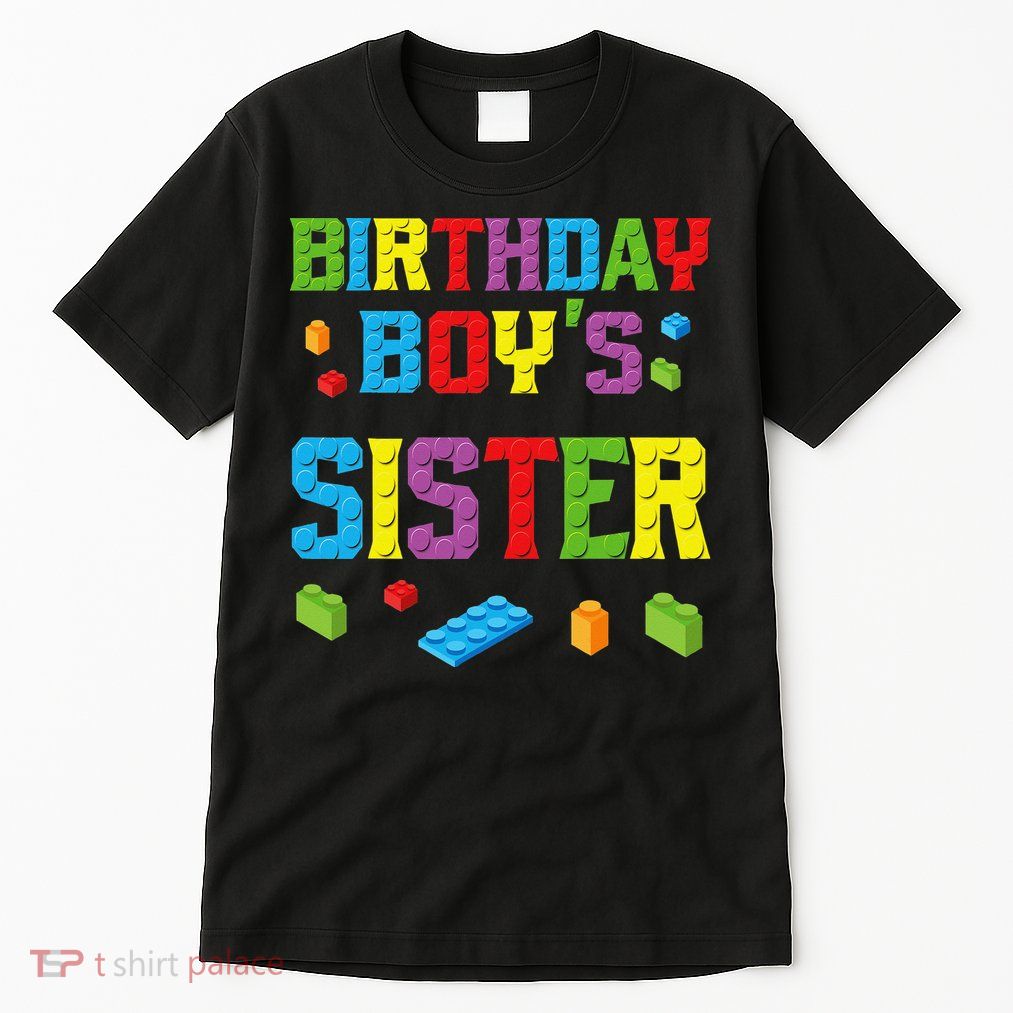 Master Builder Birthday Sister Building Bricks Blocks Tall T-Shirt