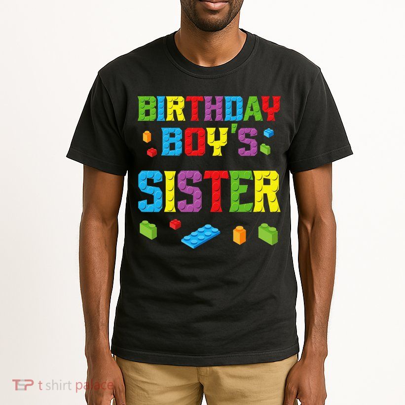 Master Builder Birthday Sister Building Bricks Blocks Tall T-Shirt