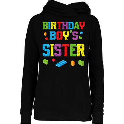 Master Builder Birthday Sister Building Bricks Blocks Womens Funnel Neck Pullover Hood