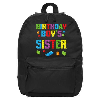 Master Builder Birthday Sister Building Bricks Blocks 16 in Basic Backpack