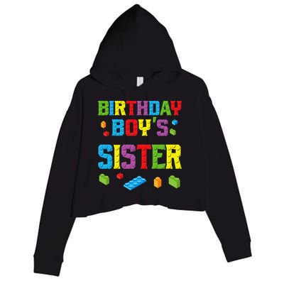 Master Builder Birthday Sister Building Bricks Blocks Crop Fleece Hoodie