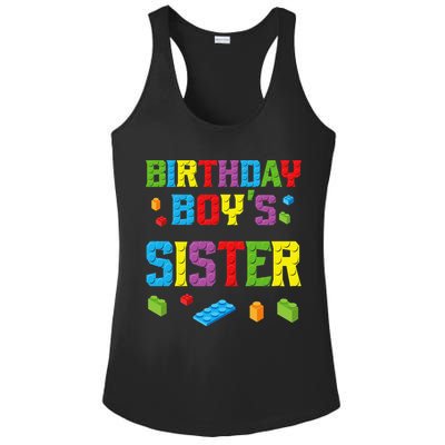 Master Builder Birthday Sister Building Bricks Blocks Ladies PosiCharge Competitor Racerback Tank