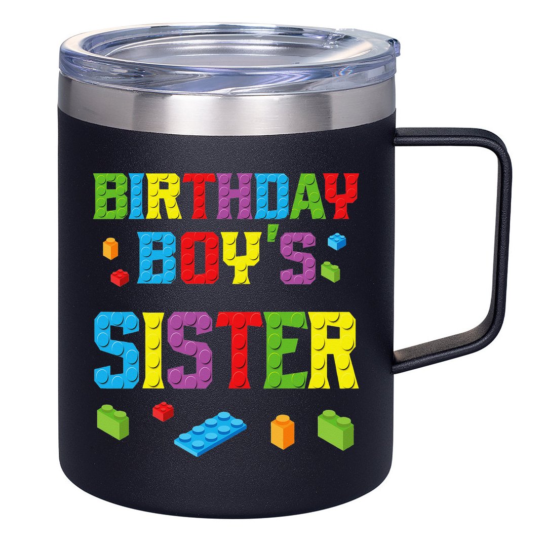 Master Builder Birthday Sister Building Bricks Blocks 12oz Stainless Steel Coffee Mug