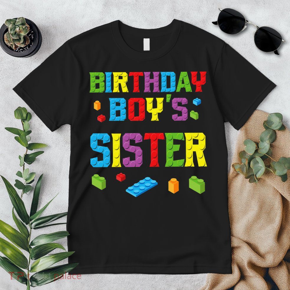 Master Builder Birthday Sister Building Bricks Blocks Premium T-Shirt