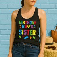 Master Builder Birthday Sister Building Bricks Blocks Womens Tank Top