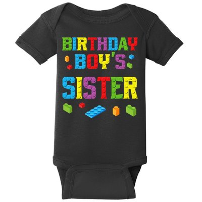 Master Builder Birthday Sister Building Bricks Blocks Baby Bodysuit