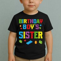 Master Builder Birthday Sister Building Bricks Blocks Toddler T-Shirt