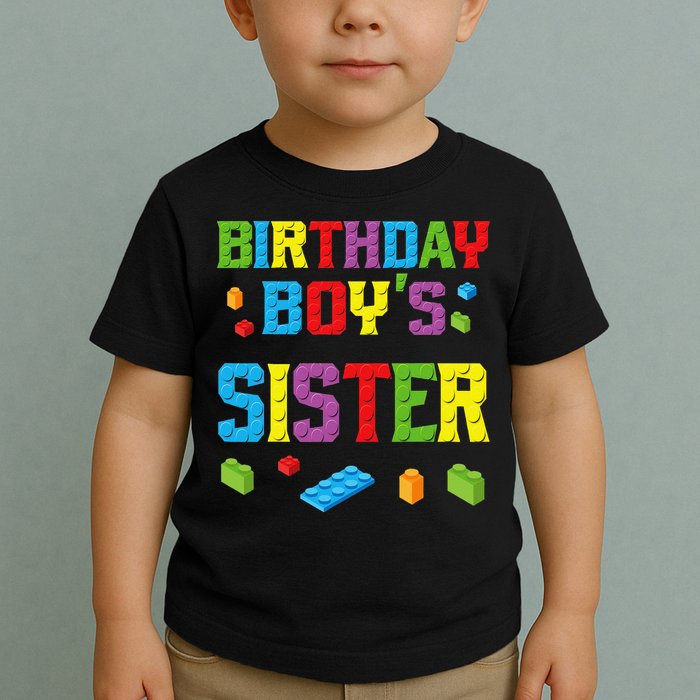 Master Builder Birthday Sister Building Bricks Blocks Toddler T-Shirt