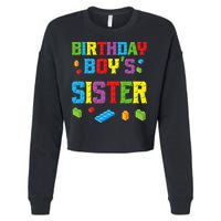 Master Builder Birthday Sister Building Bricks Blocks Cropped Pullover Crew