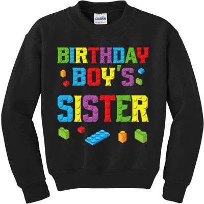 Master Builder Birthday Sister Building Bricks Blocks Kids Sweatshirt