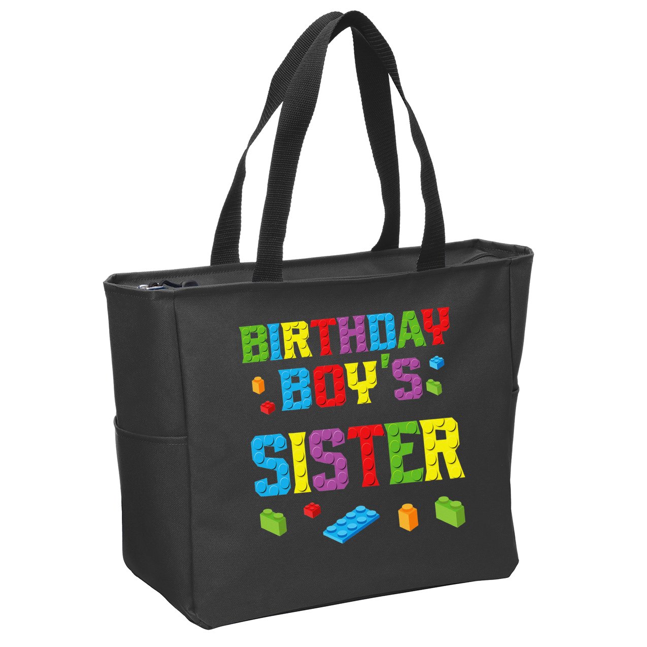 Master Builder Birthday Sister Building Bricks Blocks Zip Tote Bag
