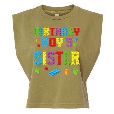 Master Builder Birthday Sister Building Bricks Blocks Garment-Dyed Women's Muscle Tee