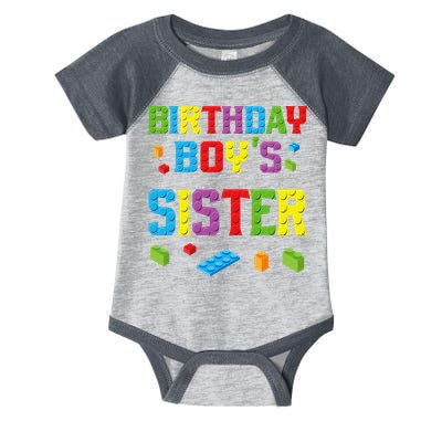 Master Builder Birthday Sister Building Bricks Blocks Infant Baby Jersey Bodysuit