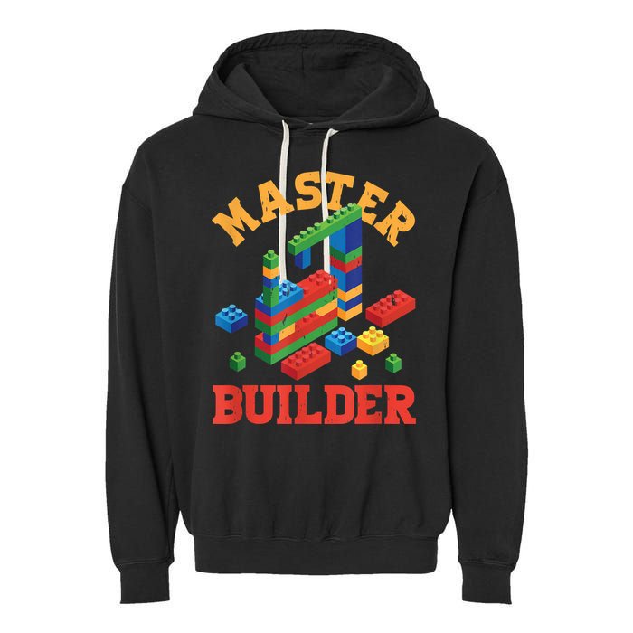 Master Builder Block Building Master Brick Builder Garment-Dyed Fleece Hoodie