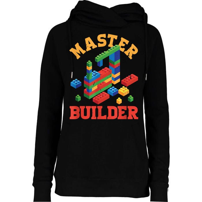 Master Builder Block Building Master Brick Builder Womens Funnel Neck Pullover Hood