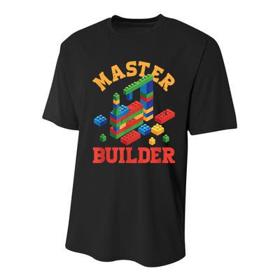 Master Builder Block Building Master Brick Builder Youth Performance Sprint T-Shirt