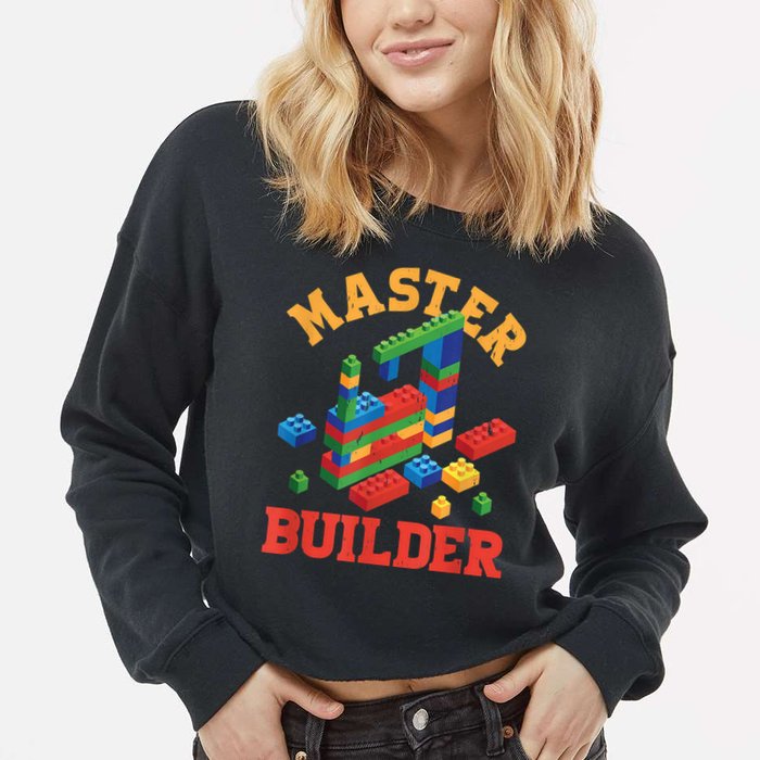 Master Builder Block Building Master Brick Builder Cropped Pullover Crew