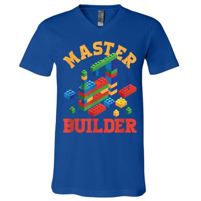 Master Builder Block Building Master Brick Builder V-Neck T-Shirt