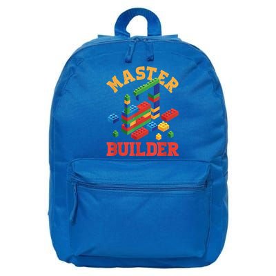 Master Builder Block Building Master Brick Builder 16 in Basic Backpack