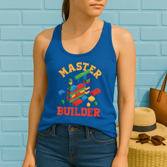 Master Builder Block Building Master Brick Builder Womens Tank Top