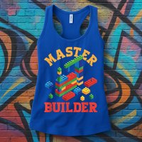 Master Builder Block Building Master Brick Builder Womens Tank Top