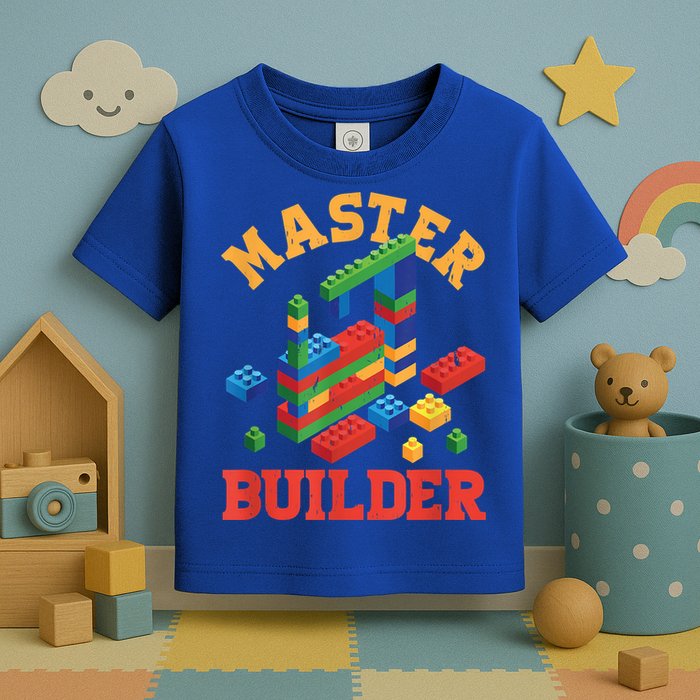Master Builder Block Building Master Brick Builder Toddler T-Shirt
