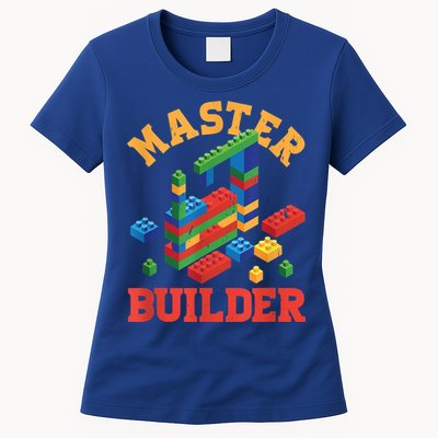 Master Builder Block Building Master Brick Builder Womens T-Shirt