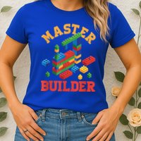 Master Builder Block Building Master Brick Builder Womens T-Shirt