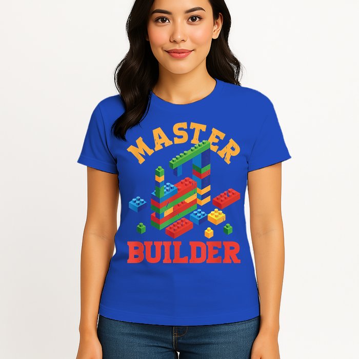 Master Builder Block Building Master Brick Builder Womens T-Shirt
