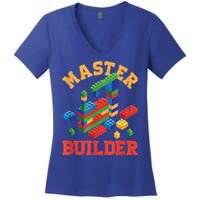 Master Builder Block Building Master Brick Builder Women's V-Neck T-Shirt