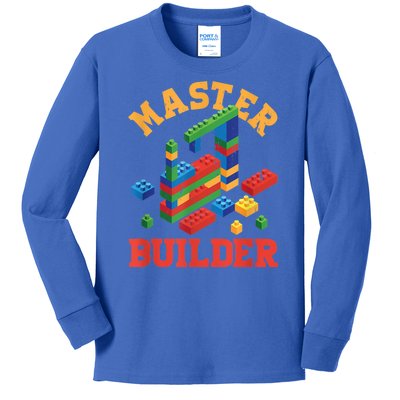 Master Builder Block Building Master Brick Builder Kids Long Sleeve Shirt