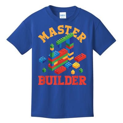 Master Builder Block Building Master Brick Builder Kids T-Shirt