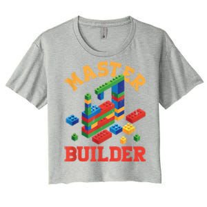 Master Builder Block Building Master Brick Builder Women's Crop Top Tee