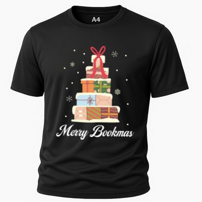 Merry Bookmas Books Pine Tree Funny Reading Lover Christmas Gift Performance Shirt