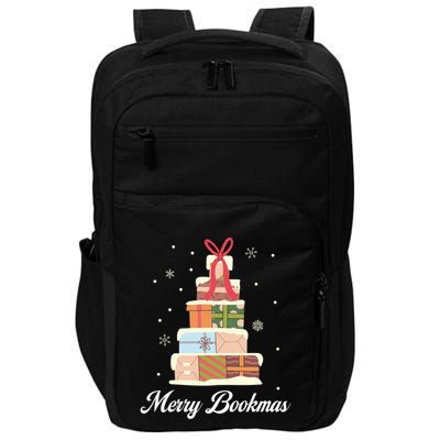 Merry Bookmas Books Pine Tree Funny Reading Lover Christmas Gift Impact Tech Backpack