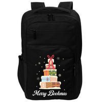 Merry Bookmas Books Pine Tree Funny Reading Lover Christmas Gift Impact Tech Backpack