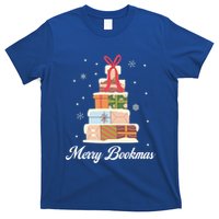 Merry Bookmas Books Pine Tree Funny Reading Lover Christmas Gift T-Shirt