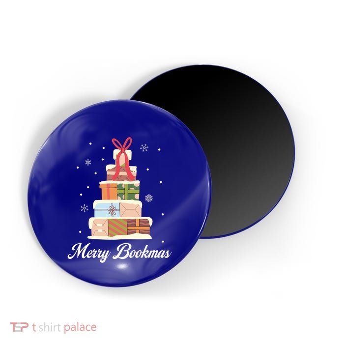 Merry Bookmas Books Pine Tree Funny Reading Lover Christmas Gift Magnet