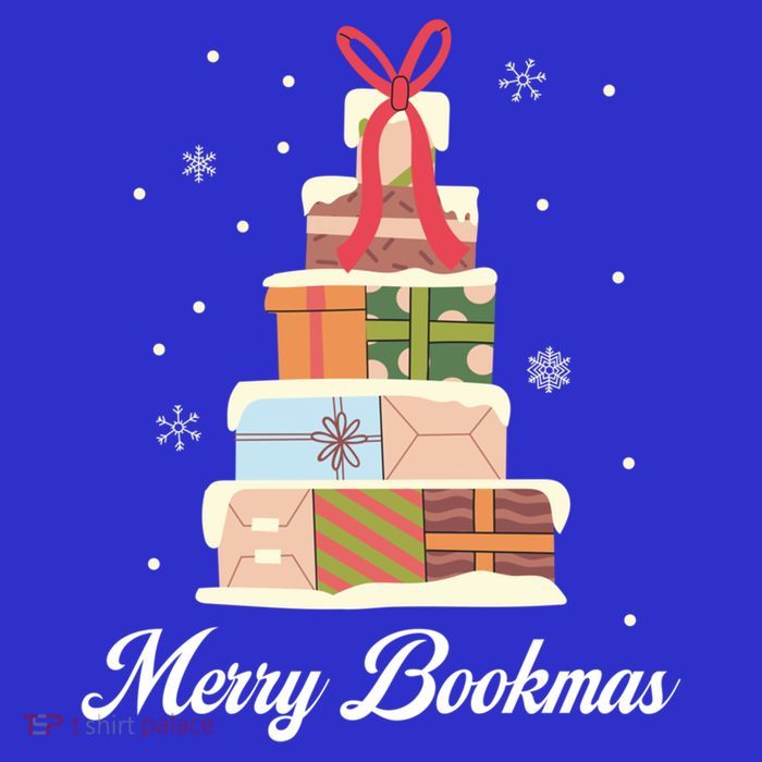 Merry Bookmas Books Pine Tree Funny Reading Lover Christmas Gift Pom Pom 12in Knit Beanie