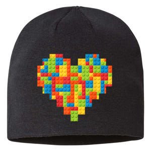 Master Builder Block Brick Building Heart Valentines Day Boy Sustainable Beanie